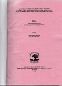 Image of Penentuan materi muatan peraturan presiden menurut pasal 13 undang undang nomor 12 tahun 2011 tentang pembentukan peraturan perundang undangan