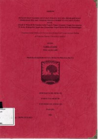 Image of Penjatuhan sanksi adat dan pidana secara berbarngan terhada pelaku tindak perbuatan cabul pada anak (studi di wilayah kerapatan adat nagari, nagari guguak tinggi kec. IV koto Kab Agam dan Pengadilan negeri kelas IB kota Bukittinggi)