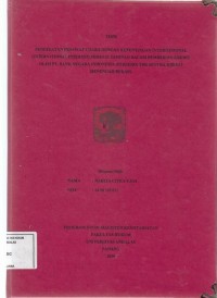 Image of Pengikatan Pesawat Udara dengan kepentingan Internasional (International Interest) sebagai jaminan dalam pemberian kredit oleh PT. Bank Negara Indonesia (persero) Tbk. Sentra kredit menengah Bekasi