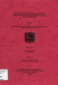 Image of Kewenangan Jaksa Pengacara Negara Dalam permohonan Pembatalan perkawinan Sejenis Ditinjau Dari Undang-Undang Nomor 16 Tahun 2004 Tentang Kejaksaan