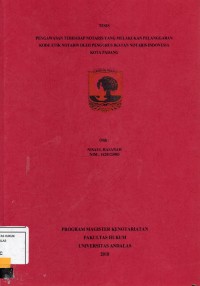 Image of Pengawas Terhadap Notaris Yang Melakukan Pelanggaran Kode Etik Notaris Oleh Pengurus Ikatan Notaris Indonesia Kota Padang