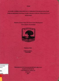 Image of Analisis Yuridis perlindungan terhadap Nasabah Bank dari tindak skimming ditinjau dari undang undang perlindungan konsumen