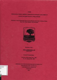 Image of Perjanjian Baku Kredit Pemilikan Rumah Yang Dibuat oleh notaris Di Kota Pekanbaru