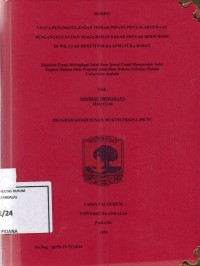 Image of Upaya penanggulangan tindak pidana penyalahgunaan pengangkutan dan niaga bahan bakar minyak bersubsidi di wilayah hukum Polda Sumatera Barat