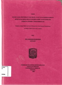 Image of Balik Nama sertifikat hak milik berdasarkan penetapan pengadilan Negeri Jambi : studi kasus perkara perdata No. 72/pdt.P/2006/PN..Jbi