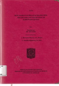 Image of Pengangkatan pegawai Negeri Sipil dalam jabatan struktural di Kabupaten Bungo