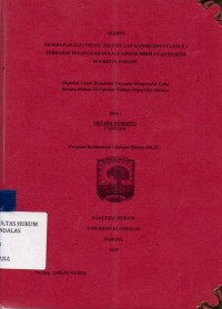 Image of Penerapan elecronic traffic law enforcement (ELTLE) terhadap pelanggaran lalu lintas diwilayah hukum Polresta Padang