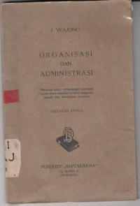 Image of Organisasi Dan Administrasi