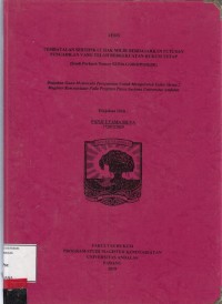 Image of Pembatalan sertipikat hak milik berdasarkan putusan pengadilan yang telah berkekuatan hukum tetap ((studi perkara No. 02/Pdt/2010/PN/KBR)
