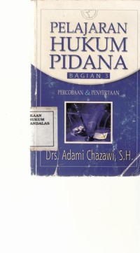Image of Pelajaran hukum pidana; percobaan & penyertaan bagian 3