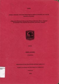 Image of Akibat hukum notaris bertindak sebagai makelar tanah di kota padang