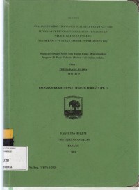Image of Analisis Yuridis transaksi jual beli tanah antara penggugat dengan tergugat di pengadilan Negeri kelas IA Padang (studi kasus putusan No. 59/Pdt.G2019PN/Pdg)