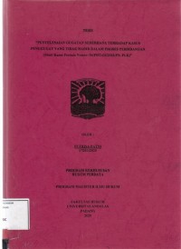 Image of Penyelesaian gugatan sederhana terhadap kasus penggugat yang tidak hadir dalam proses persidangan (studi kasus perdata No. 04/PDT.GS/2018.PN.PLK)
