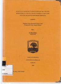 Image of Kedudukan kebijakan sebagai pengacara negara berdasarkan undang undang Nomor 16 Tahun 2004 tentang kejaksaan Republik Indonesia