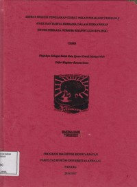 Image of Akibat hukum penolakan Itsbat nikah poligami terhadap anak dan harta bersama dalam perkawinan (studi perkara nomor; 0321/PDT.G/2014/PA.BSK)