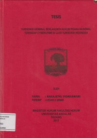 Image of Yurisdiksi kriminal berlakunya hukum pidana Nasional terhadap Cybercrime diluar Yurisdiksi Indonesia
