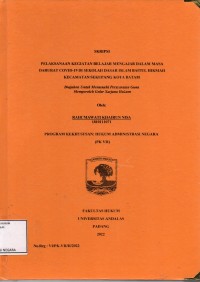 Image of Pelaksanaan kegiatan belajar mengajar dalam masa darurat covid 19 disekolah dasar islam baitul hikmah kecamatan Sekupang kota Batam