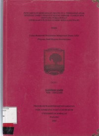 Image of Pencabutan kekuasaan orang tua terhadap anak ditinjau dari undang undang No. 1 Th  1974 tentang perkawinan (studi kasus putusan No. 78/Pdt.G/2017/PA.PP)