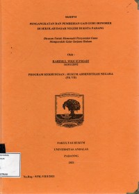 Image of Pengangkatan dan pemberian gaji guru honorer di sekolah dasar negeri di kota Padang