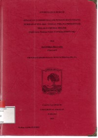 Image of Tinjauan yuridis dalam menjatuhkan pidana terhadap pelaku tindak pidana prostittusi melalui online (studi kasus putusan nomor 472/Pid.Sus/2020/PN Pdg)