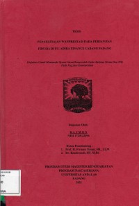 Image of Penyelesaian Wanprestasi Pada Perjanjian Fidusia Di PT. Adira Finace Cabang padang