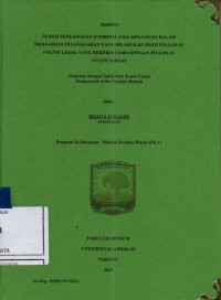 Image of Fungsi pengawasan otoritas jasa keuangan dalam mengawasi pelanggaran yang dilakukan oleh pinjaman online legal yang bekerja sama dengan pinjaman Online ilegal