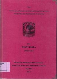 Image of Perjanjian Kereja Sama Usaha Bakso Kepala Sapi Dengan Sistem Waralaba ( FRANCHIESE ) Di Kota Padang