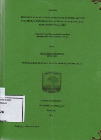 Image of Pencabutan status PKPU sementara PT Pembangunan perumahan (PERSERO) pada putusan nomor 9/PDT.SUS-PKPU/2023/PN Niaga MKS