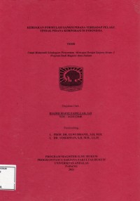 Image of Kebijakan Formulasi Sanksi Pidana Terhadap pelaku Tindak Pidana Korporasi Di Indonesia