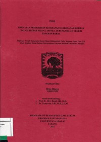 Image of Kekuatan Pembuktian Keterangan Saksi Anak Korban Dalam Tindak Pidana Asusila Di Pengadilan Negeri Pasaman Barat