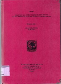 Image of Perlindungan hukum terhadap pemenang lelang eksekusi hak tanggungan di KPKNL Padang