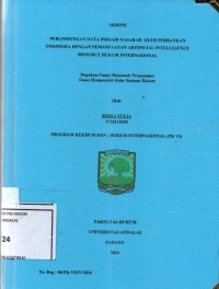 Image of Perlindungan data pribadi nasabah oleh perbankan Indonesia dengan pemanfaatan artificial intelligence menurut hukum internasional
