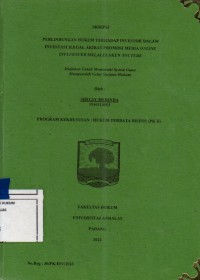 Image of Perlindungan hukum terhadap investor dalam investasi ilegal akibat promosi media online influencer melalui akun Youtube