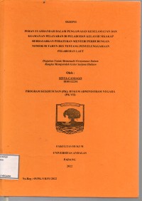 Image of Peran syahbandar dalam penagawasan keselamatan dan keamanan pelayaran di pelabuhan kelas III Sikakap berdasarkan peraturan Menteri Perhubungan nomor 50 tahun 2021 tentang penyelenggaraan pelabuhan laut