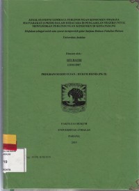 Image of Legal standing perlindungan konsumen swadaya masyarakat (LPKSM) dalam beracara di pengadilan Negeri untuk mewujudkan perlindungan konsumen di kota Padang