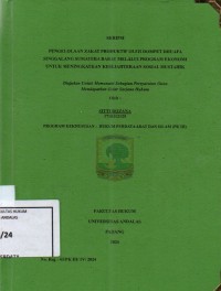 Image of Pengelolaan zakat produktif oleh dompet dhuafa singgalang Sumatera Barat melalui program ekonomi untuk meningkatkan kesejahteraan sosial mustahik