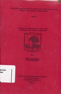 Image of Perjanjian Pengikatan Jual Beli dalam pembangunan Peumahan Di Kota Bukutinggi