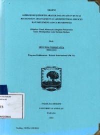 Image of ASPEK HUKUM PROFESI ARSITEK DALAM ASEAN MUTUAL RECOGNITION ARRANGEMENT ON ARCHITECTURAL SERVICES
DAN IMPLEMENTASINYA DI INDONESIA
