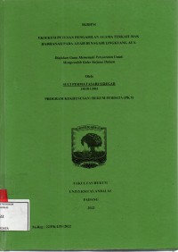 Image of Eksekusi putusan pengadilan agama terkait hak Hadhanah pada ayah di Nagari Lingkuang Aua