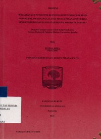 Image of Pelaksanaan fungsi tim kelewang buru sergap Polresta Padang dalam menanggulangi di wilayah Polresta Padang