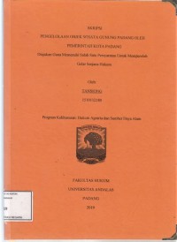 Image of Pengelolaan objek wisata Gunung Padang oleh Pemerintah kota Padang