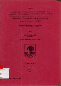 Image of Kewenangan penyidik pegawai negeri sipil (PPNS) kehutanan dalam melakukan penyidik tindak pidana pencucian uang (TPPU) yang tindak pidanan asal dari tindak pidana kehutanan