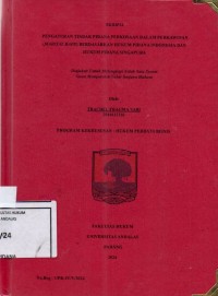 Image of Pengaturan tindak pidana perkosaaan dalam perkawinan (marital rape) berdasarkan hukum pidana Indonesia dan hukum pidana Singapura