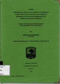 Image of Perlindungan hukum data pribadi yang diberikan oleh Otoritas Jasa Keuangan OJK terhadap konsumen layanan pinjam meminjam uang berbasis teknologi informasi