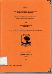 Image of Pencegahan perusakan hutan lindung di Provinsi Sumatera Barat