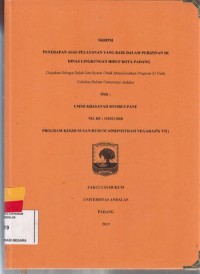 Image of Penerapan asas pelayanan yang baik dalam perizinan dinas lingkungan hidup kota Padang