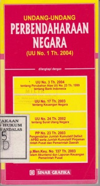 Image of Undang - Undang Perbendaharaan Negara ( UU No. 1 Th. 2004 )