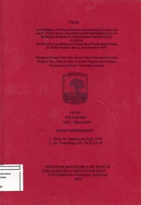 Image of Penyidikan Tindak Pidana Penghasutan Dalam Aksi Unjuk Rasa Anarkis Oleh Penyidik Satuan Reserse	
Kriminal Kepolisian Resor Kota Padang (Studi kasus penyidikan atas unjuk rasa warga kota padang	
di DPRD Sumatera Barat, 25 September 2019)