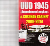 Image of UUD 1945 (Amandemen lengkap) dan susunan kabinet 2009 - 2014