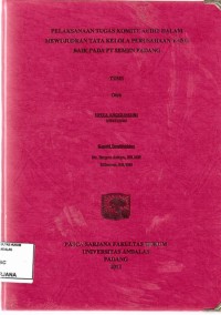 Image of Pelaksanaan Tugas Komite Audit dalamm mewujudkan Tata Kelola Perusahaan yang baik pada PT. Semen Padang